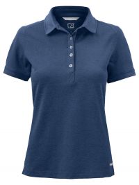 Damen Poloshirt Dunkelblau von Cutter & Buck mit UV-Schutz und femininem Schnitt – ideal für Büro und Kundenkontakt
